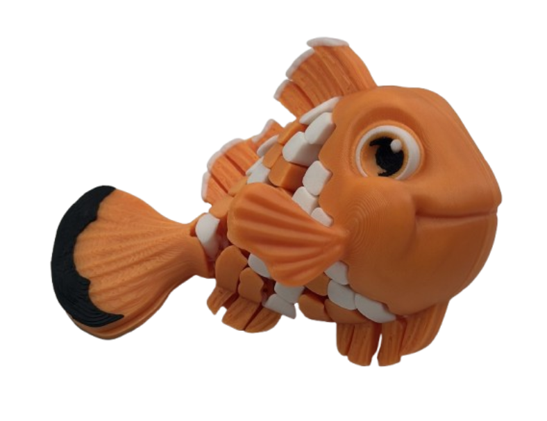Orange Clownfish - Dual-Fidget Refrigerator Magnet