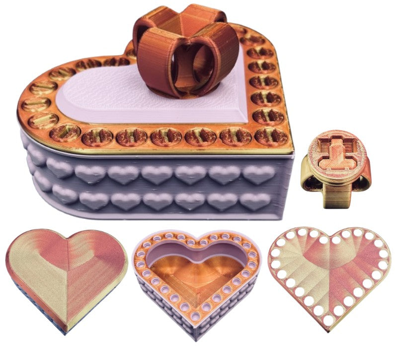 Heart Annoying Gift Box w/ 25 bolts - Multiple Color Combinations