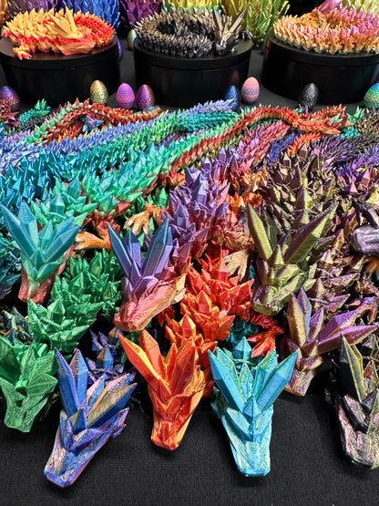 Crystal Dragon 14" w/ Egg - Multiple Colors