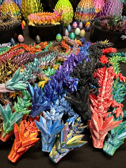 Crystal Dragon 14" w/ Egg - Multiple Colors