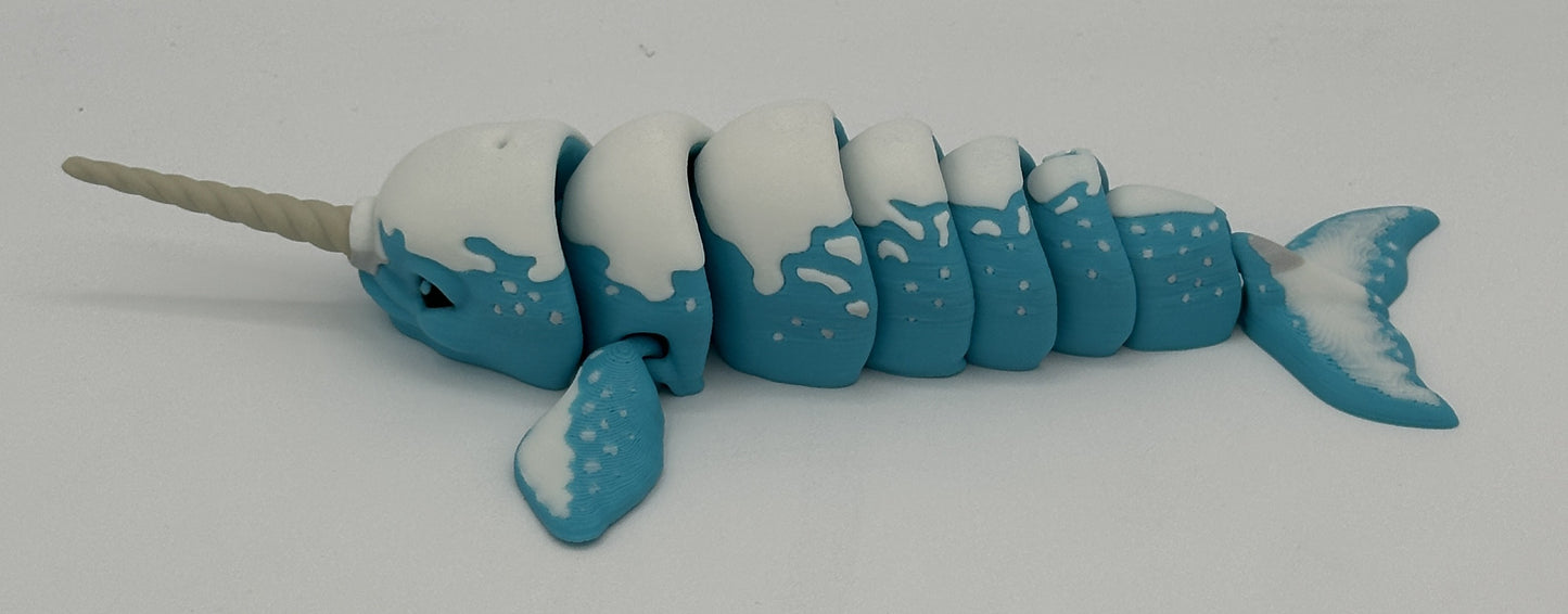 Narwhal - 8.5" Flexi Articulated Pet - Multiple Colors & Rainbows