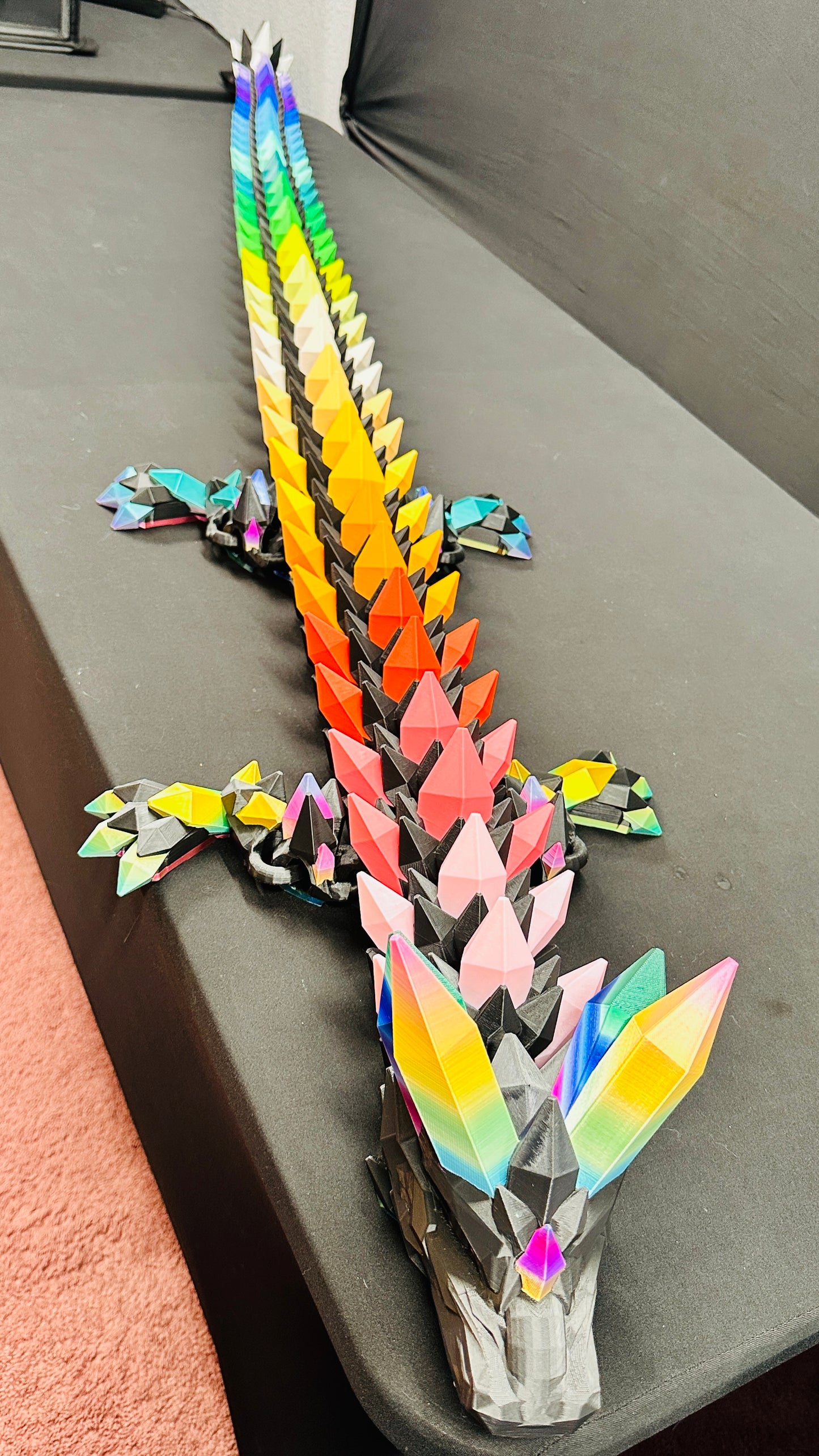 GIANT 80" Rainbow Crystal Dragon
