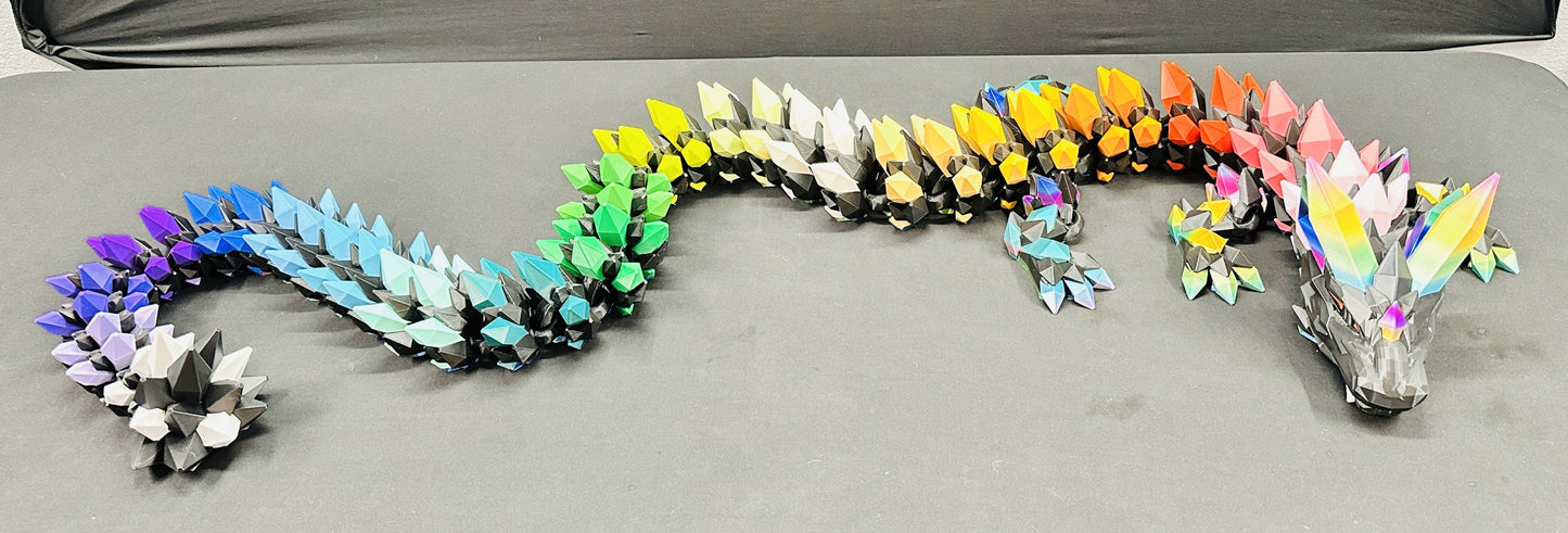 GIANT 80" Rainbow Crystal Dragon