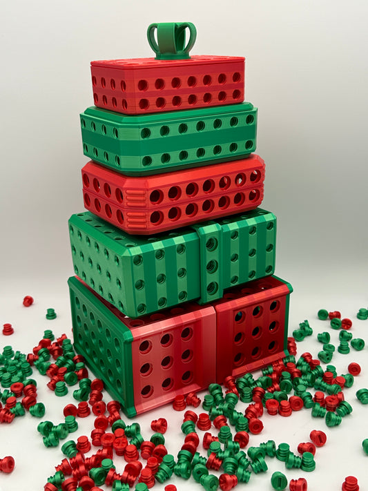 Red & Green Extremely Annoying Gift Box with 296 screws