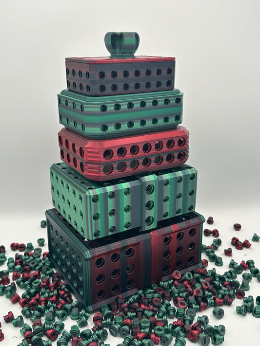 Red/Black & Green/Black Extremely Annoying Gift Box with 296 screws