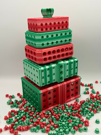 Red/White & Green/White Extremely Annoying Gift Box with 296 screws
