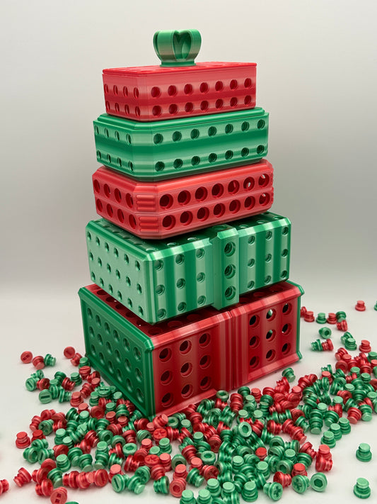 Red/White & Green/White Extremely Annoying Gift Box with 296 screws