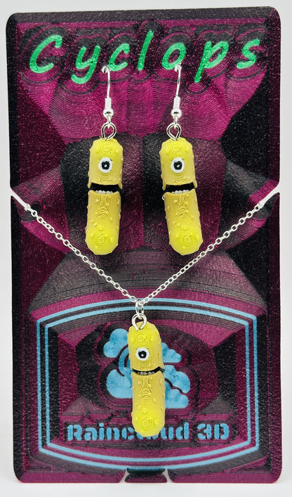Halloween Pickle Jewelry Sets - Tickles, the Articulated Pickle - Earring & Necklace set