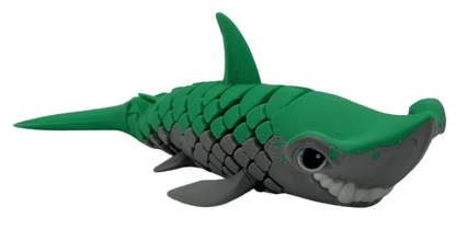 Green Hammerhead Shark - Dual-Fidget Refrigerator Magnet