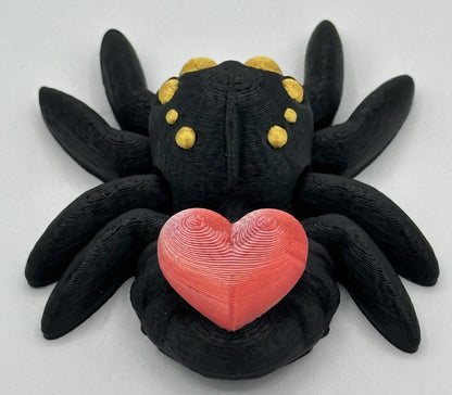 Heart Spider - 3" Flexi Articulated Pet - Multiple Colors
