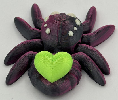 Heart Spider - 3" Flexi Articulated Pet - Multiple Colors