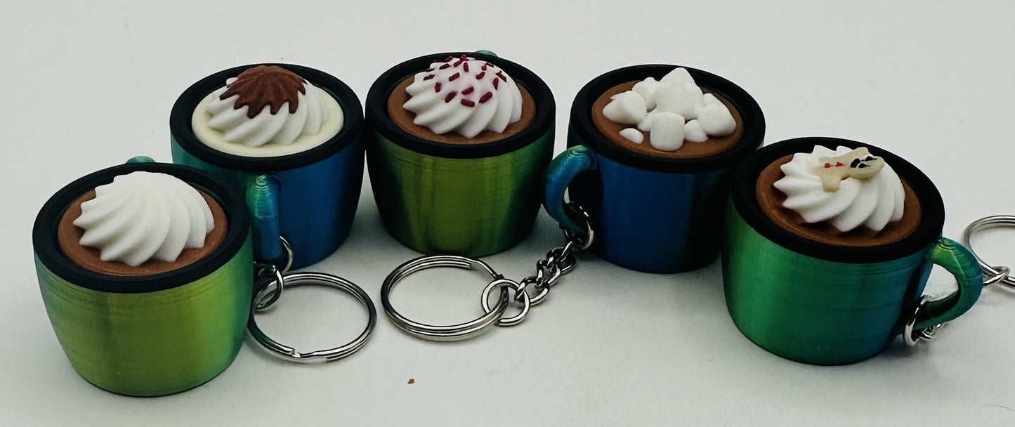 Hot Cocoa Fidget Clicker Keychain