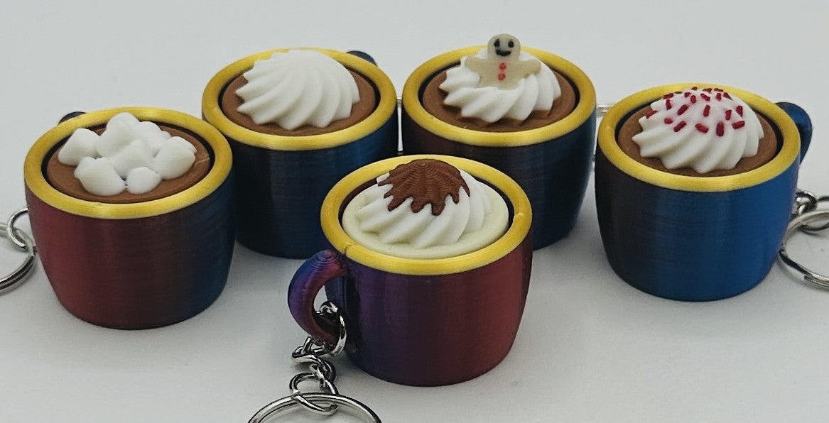 Hot Cocoa Fidget Clicker Keychain