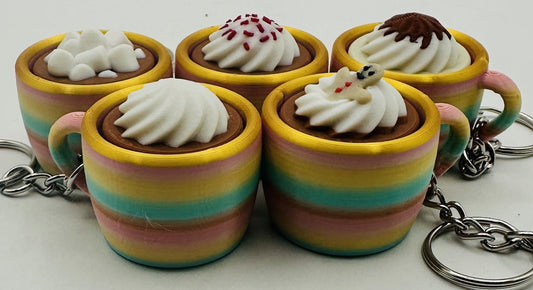 Hot Cocoa Fidget Clicker Keychain