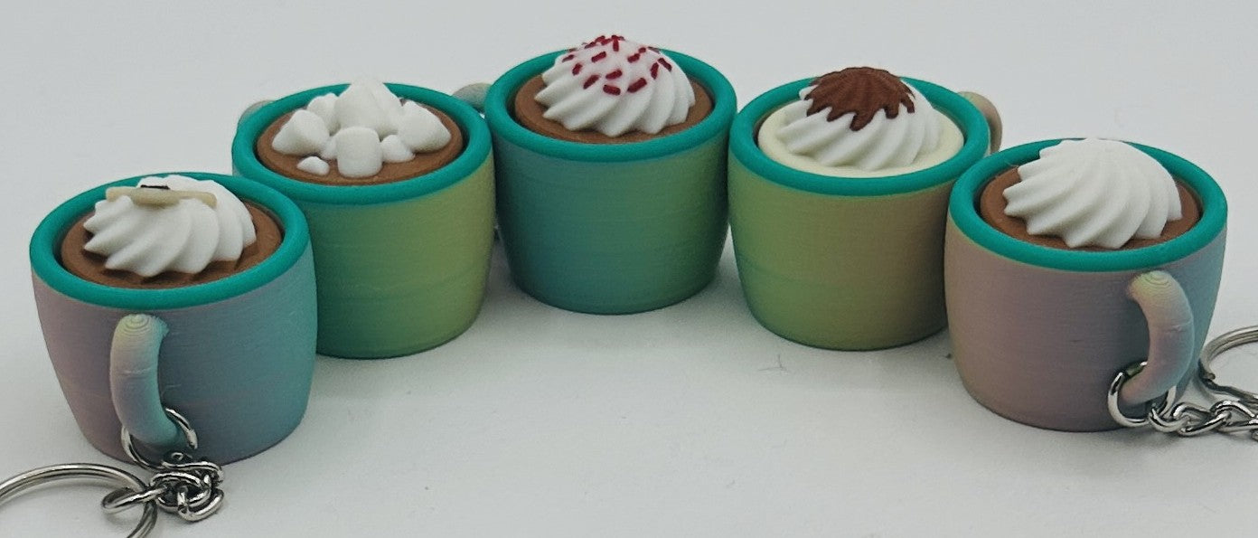 Hot Cocoa Fidget Clicker Keychain