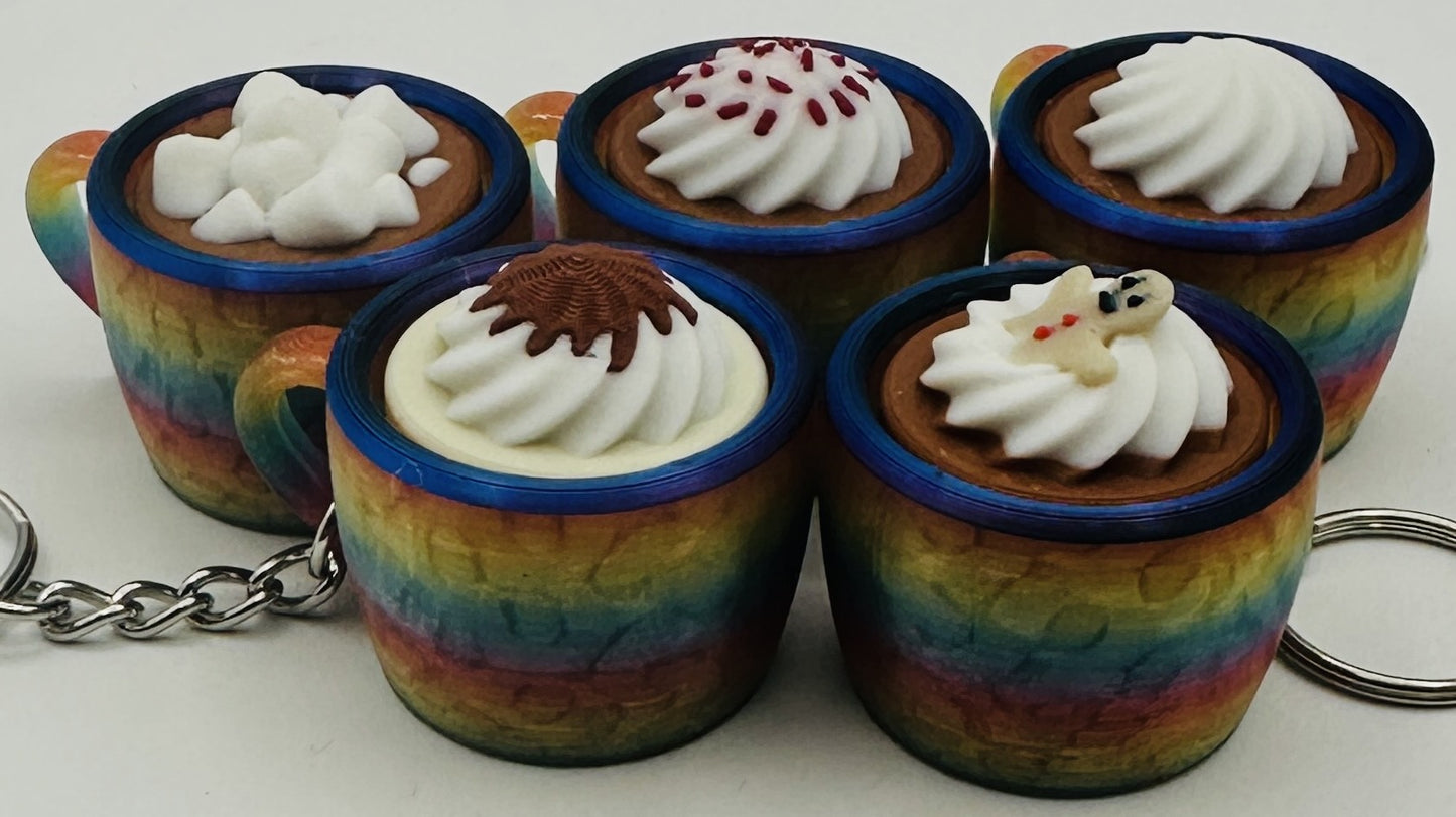Hot Cocoa Fidget Clicker Keychain