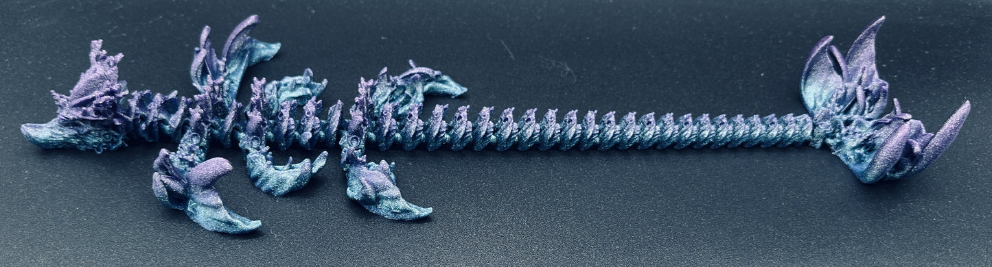 Coral Reef Dragon 14" Purple & Blue Sparkle