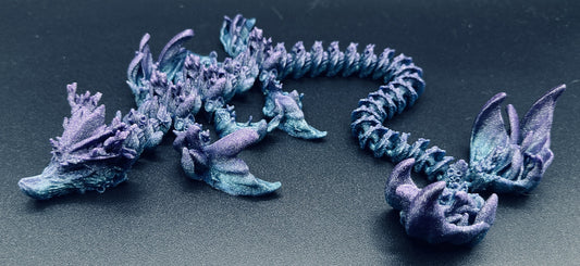 Coral Reef Dragon 14" Purple & Blue Sparkle