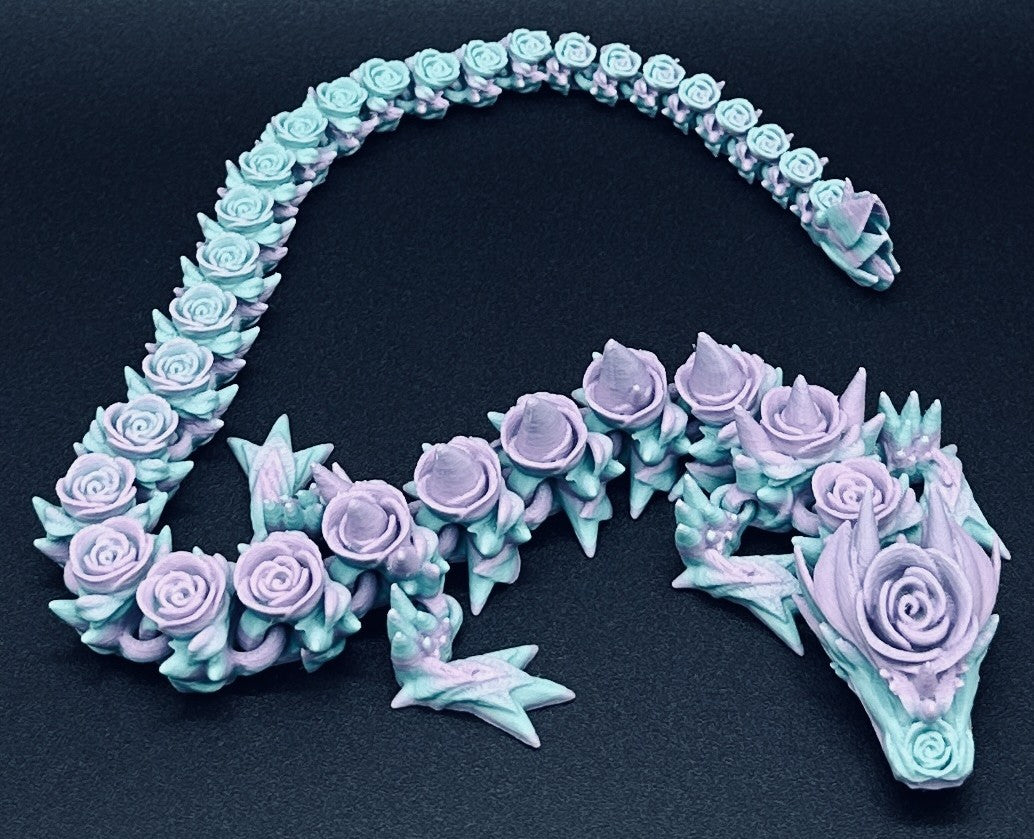 Rose Dragon 19" Articulated Flexi Pet - Multiple Colors