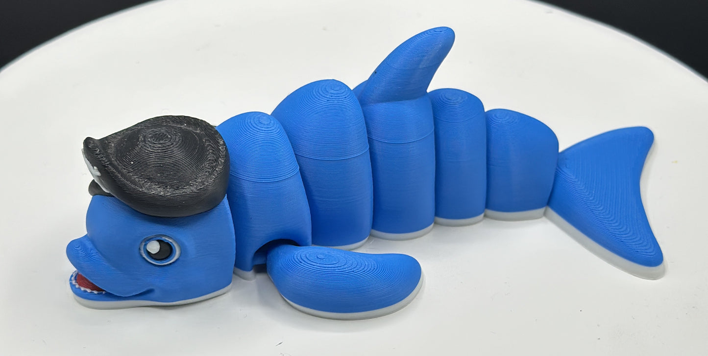 Pirate Dolphin - 7" Articulated Flexi Pet