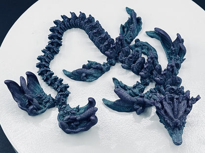 Coral Reef Dragon 14" Purple & Blue Sparkle