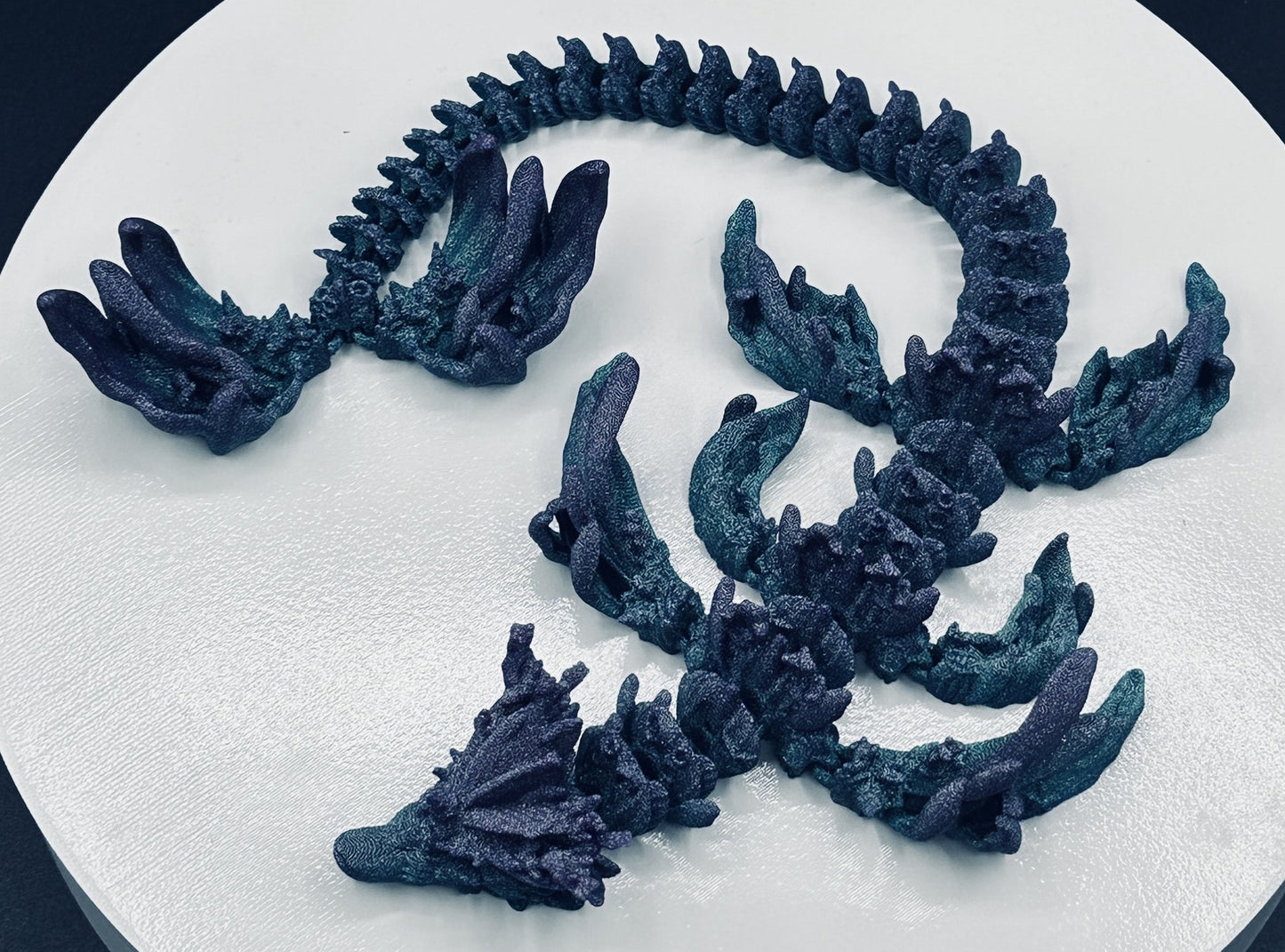 Coral Reef Dragon 14" Purple & Blue Sparkle