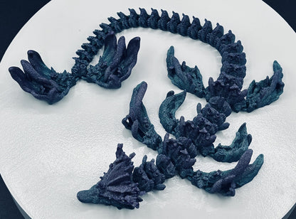 Coral Reef Dragon 14" Purple & Blue Sparkle