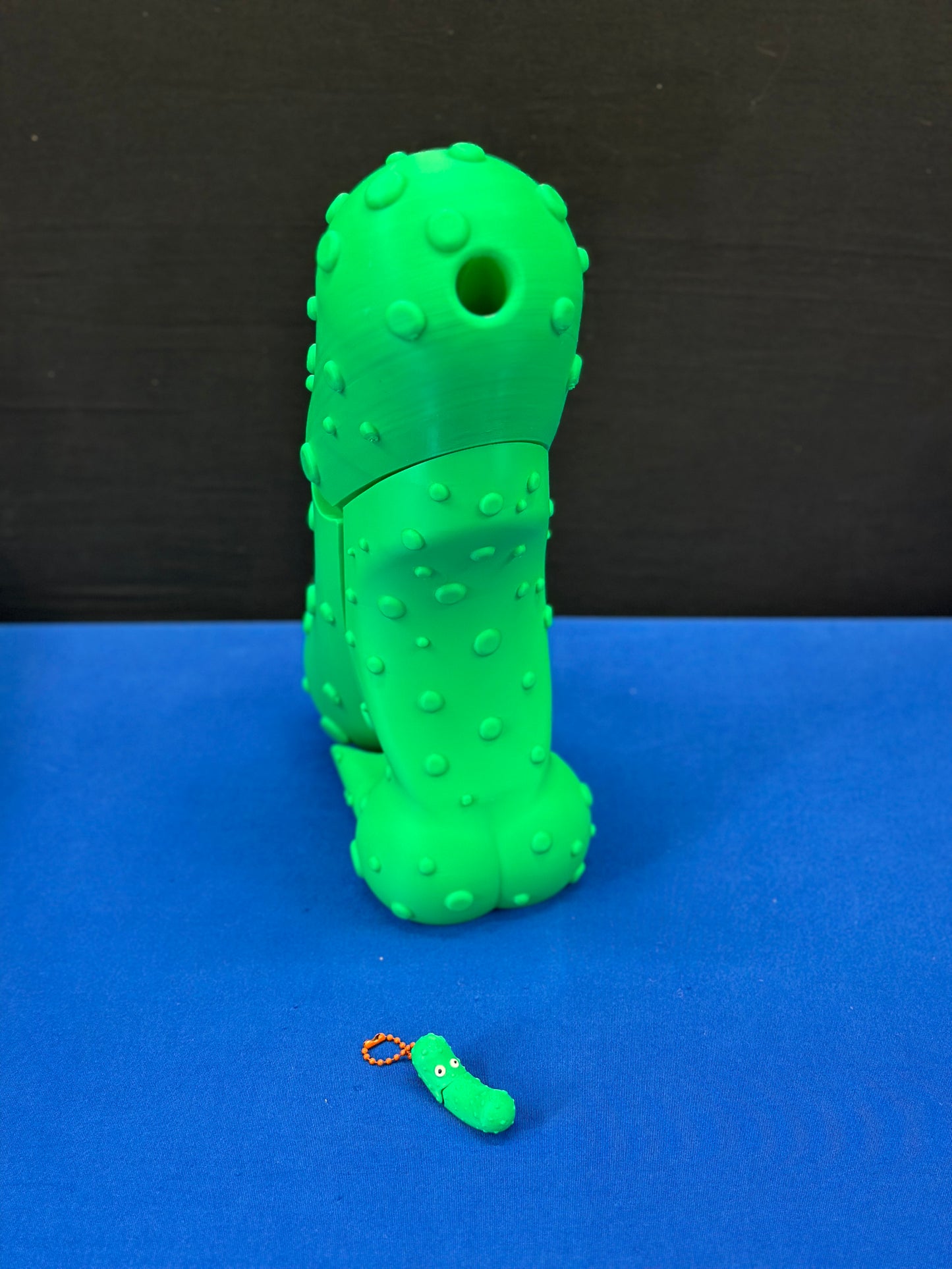 Giant Original Green Pickle - 12" Desk Buddy with Stand - Tickles, The Articulated Pickle