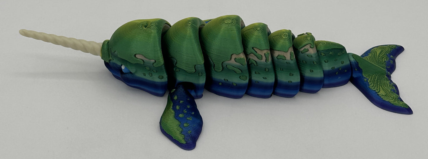 Narwhal - 8.5" Flexi Articulated Pet - Multiple Colors & Rainbows