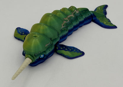 Narwhal - 8.5" Flexi Articulated Pet - Multiple Colors & Rainbows