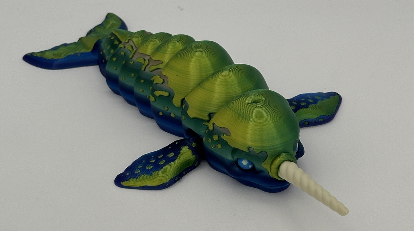 Narwhal - 8.5" Flexi Articulated Pet - Multiple Colors & Rainbows