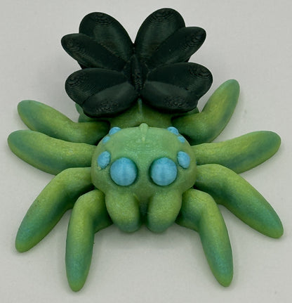 Lucky Clover Spider - 3" Flexi Articulated Pet - Multiple Colors