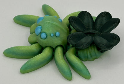Lucky Clover Spider - 3" Flexi Articulated Pet - Multiple Colors