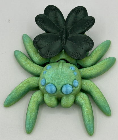 Lucky Clover Spider - 3" Flexi Articulated Pet - Multiple Colors