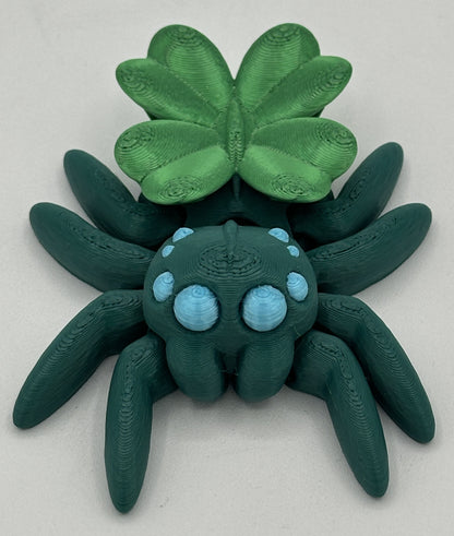 Lucky Clover Spider - 3" Flexi Articulated Pet - Multiple Colors