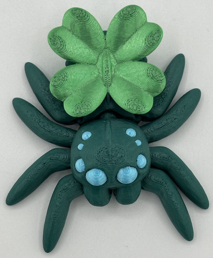 Lucky Clover Spider - 3" Flexi Articulated Pet - Multiple Colors