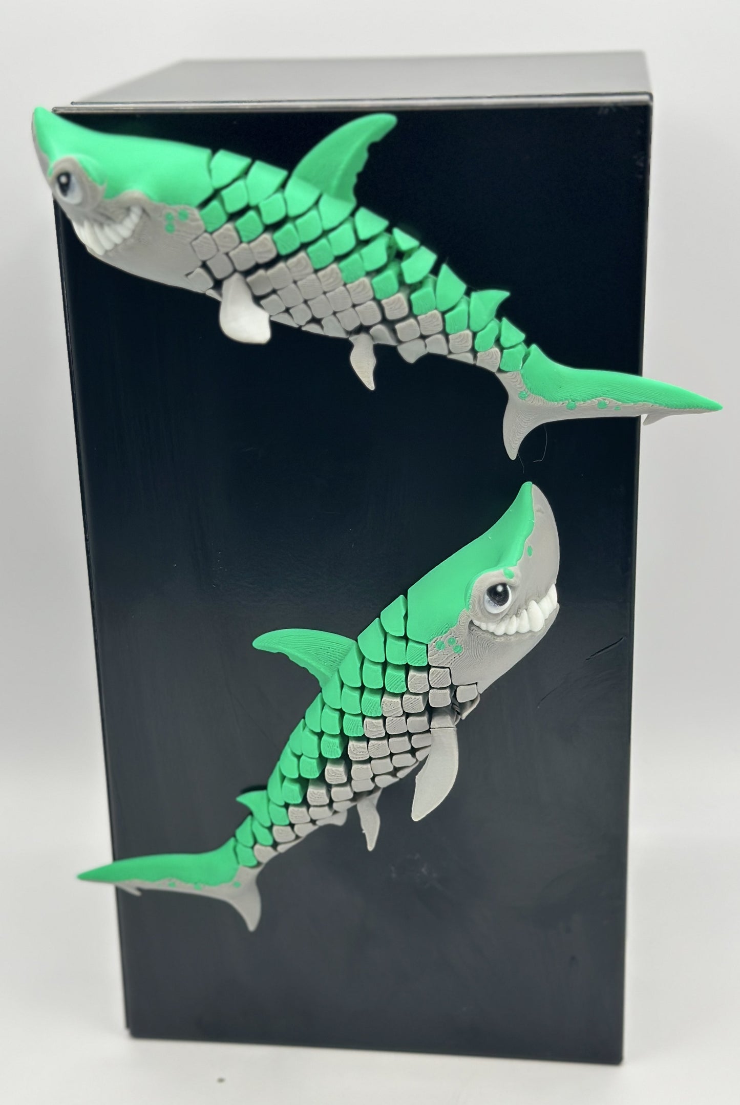 Green Hammerhead Shark Dual-Fidget Refrigerator Magnet