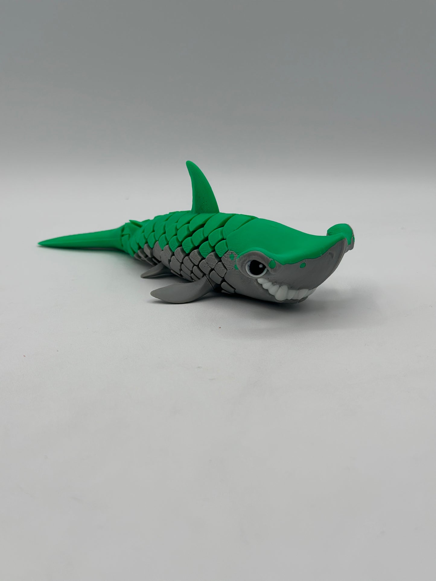 Green Hammerhead Shark Dual-Fidget Refrigerator Magnet