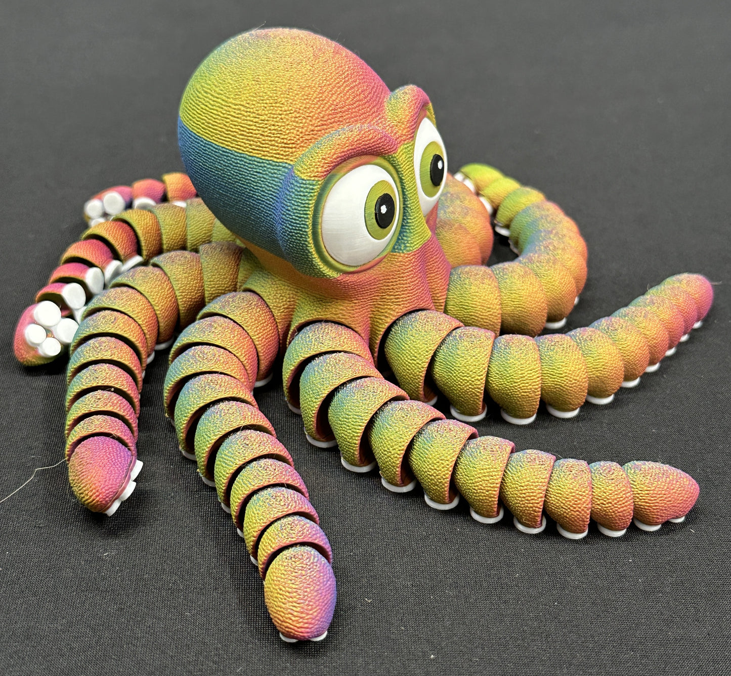 12" Flexi Octopus, Magnetic & Highly Textured - Multiple Colors & Rainbows