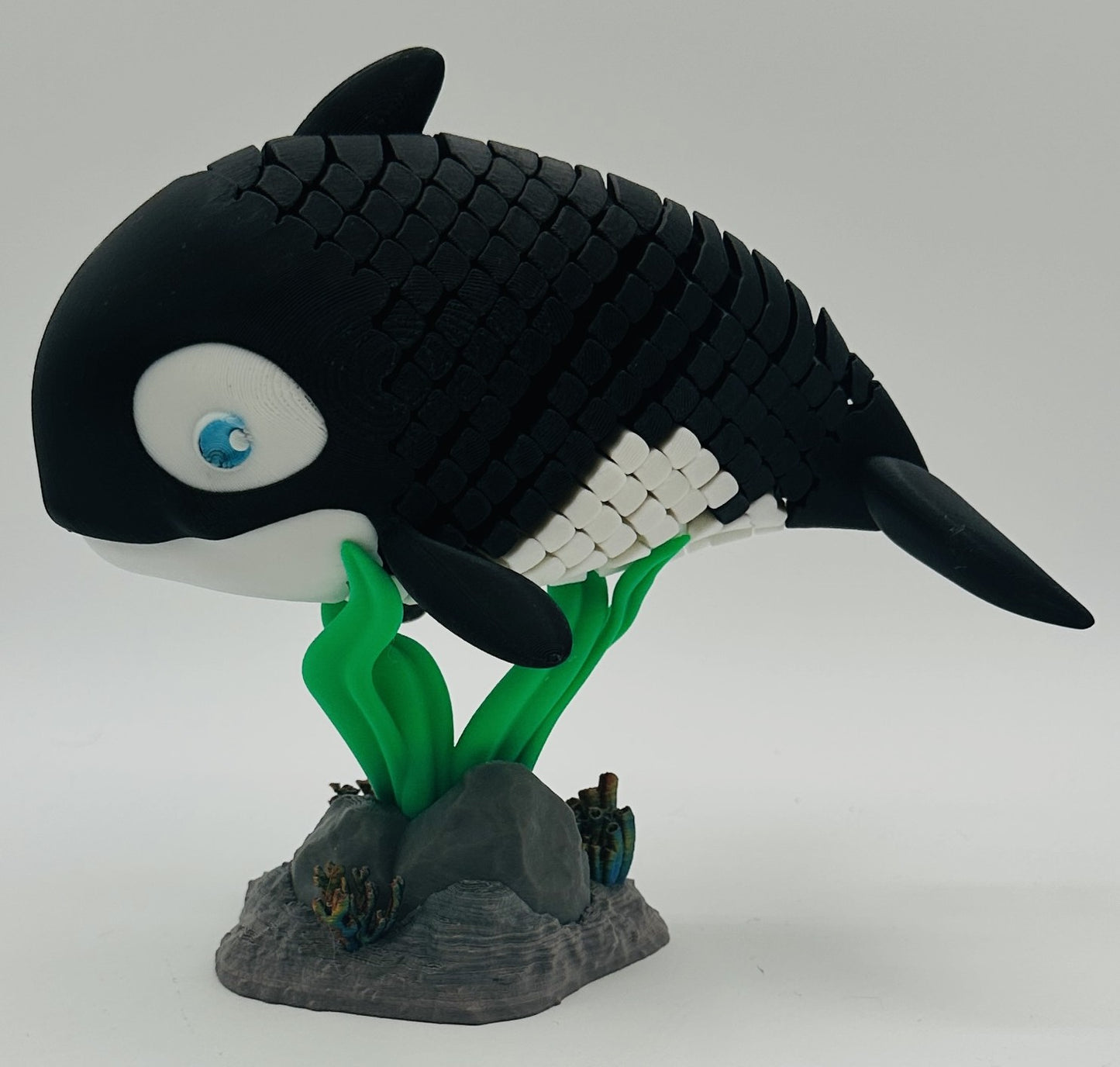 Orca Desk Pet Fidget with Coral Reef Stand
