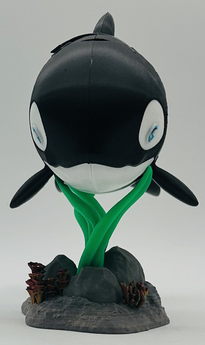 Orca Desk Pet Fidget with Coral Reef Stand