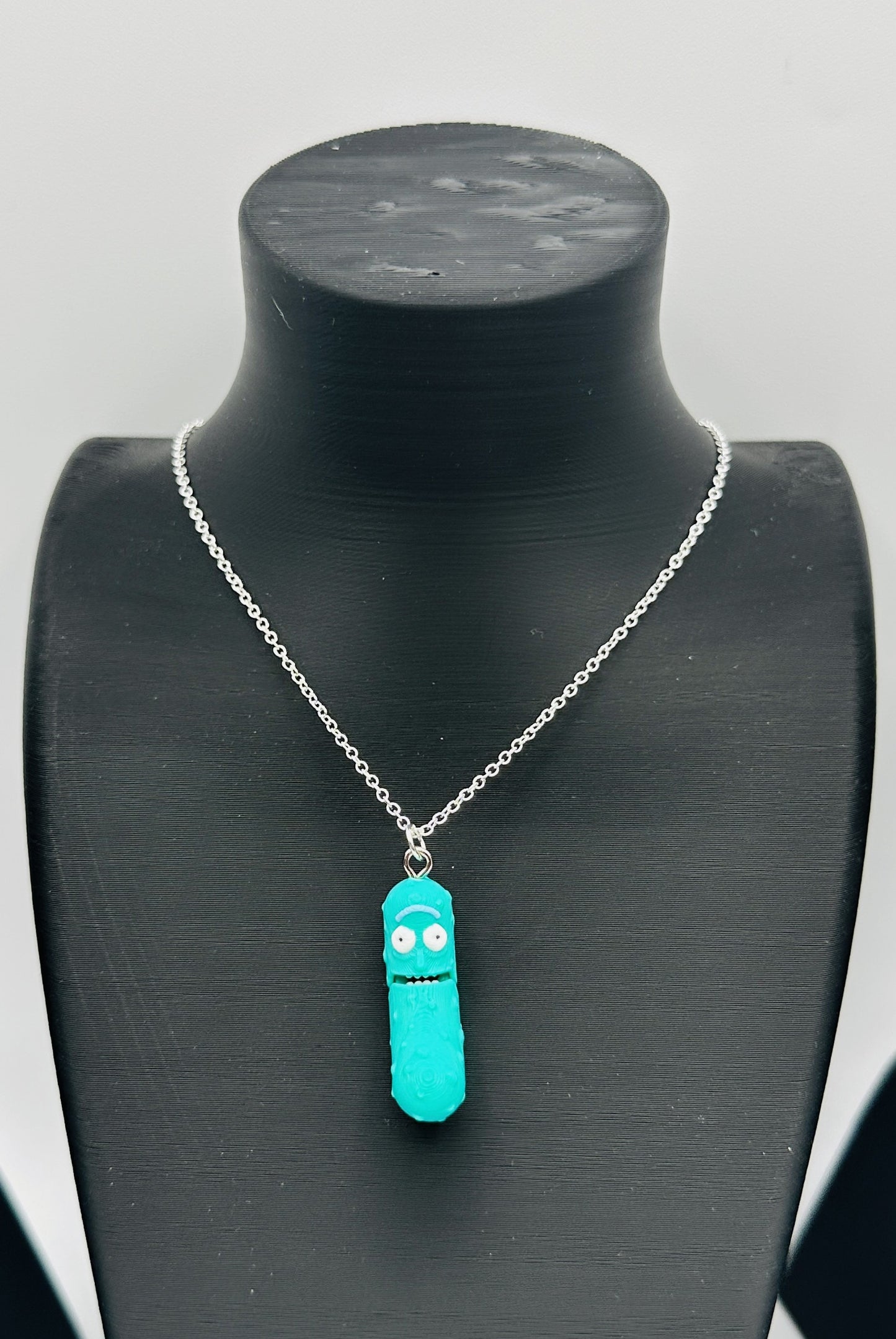Pickle Rick Earing & Necklace Set - Tickles, the Articulated Pickle