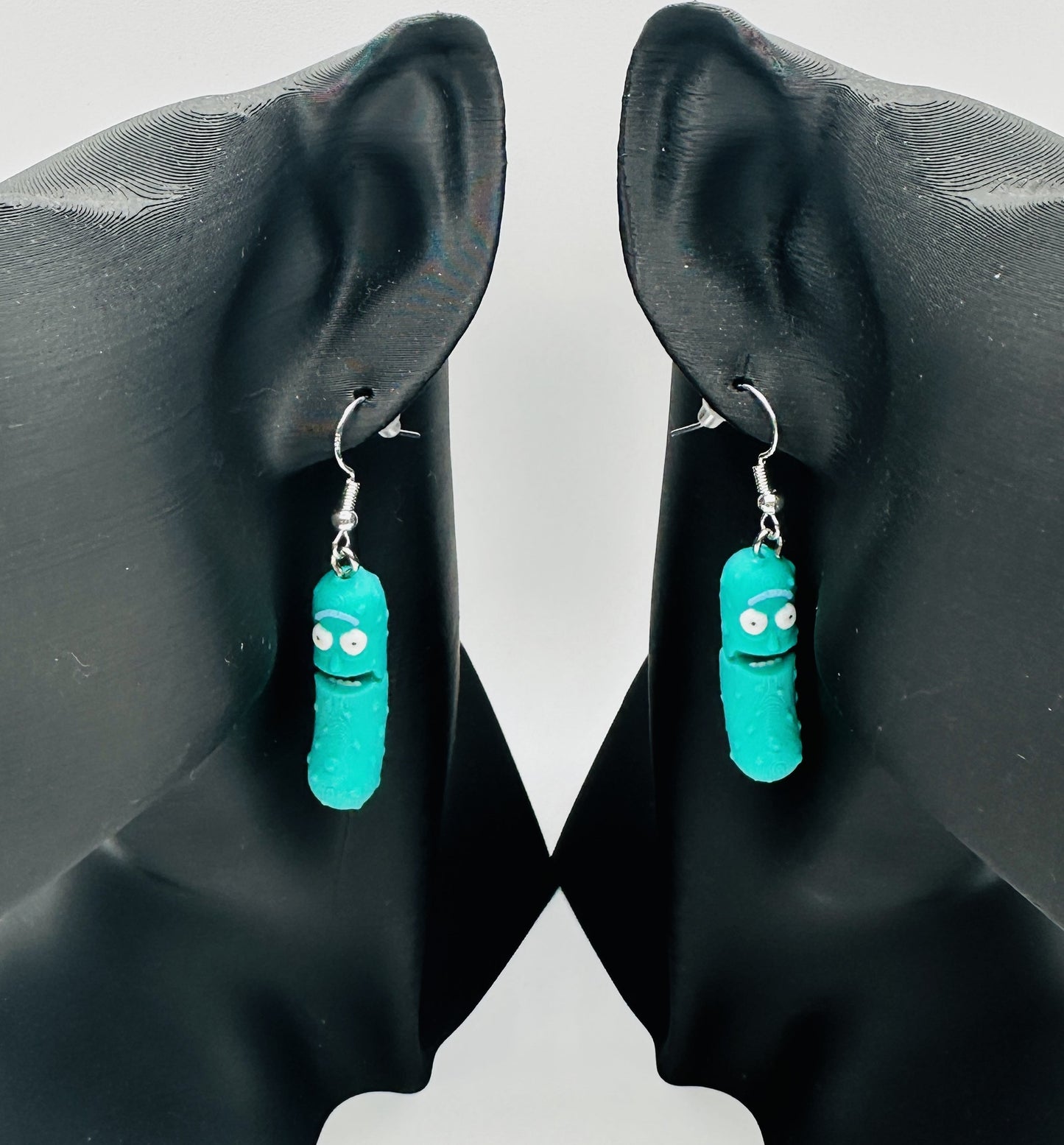 Pickle Rick Earing & Necklace Set - Tickles, the Articulated Pickle