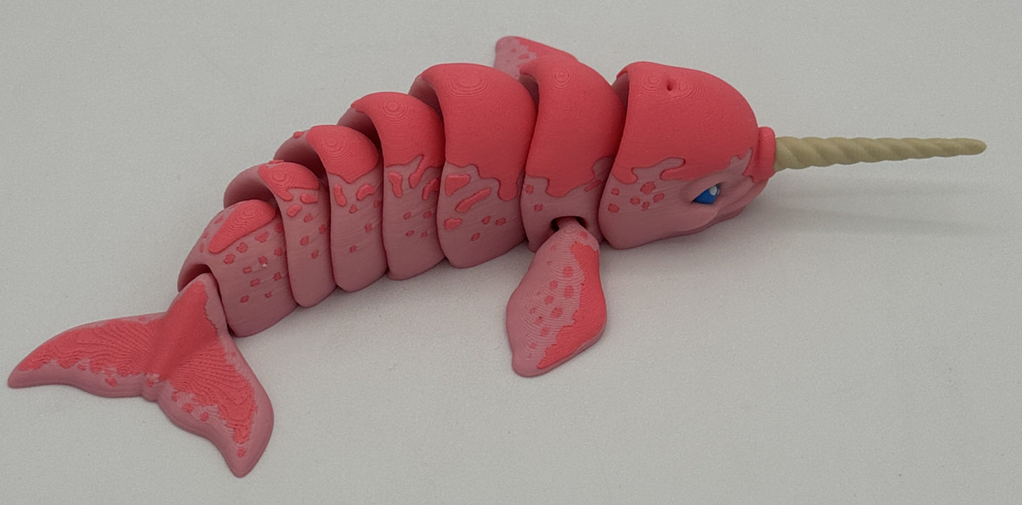 Narwhal - 8.5" Flexi Articulated Pet - Multiple Colors & Rainbows