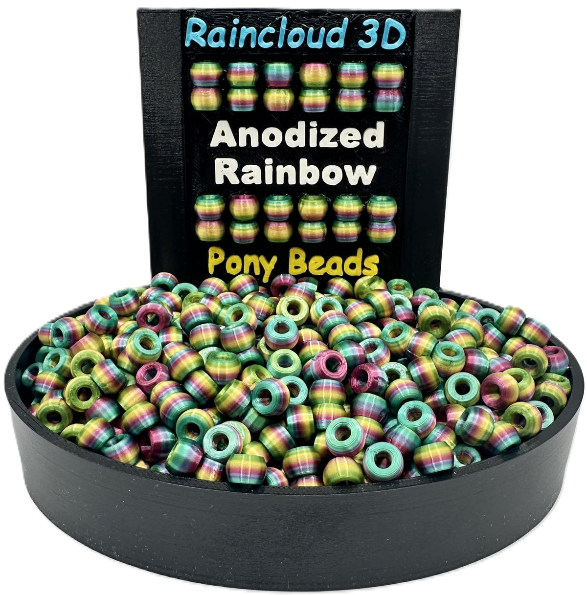 Pony Beads - 9mm x 6mm - Multiple Colors