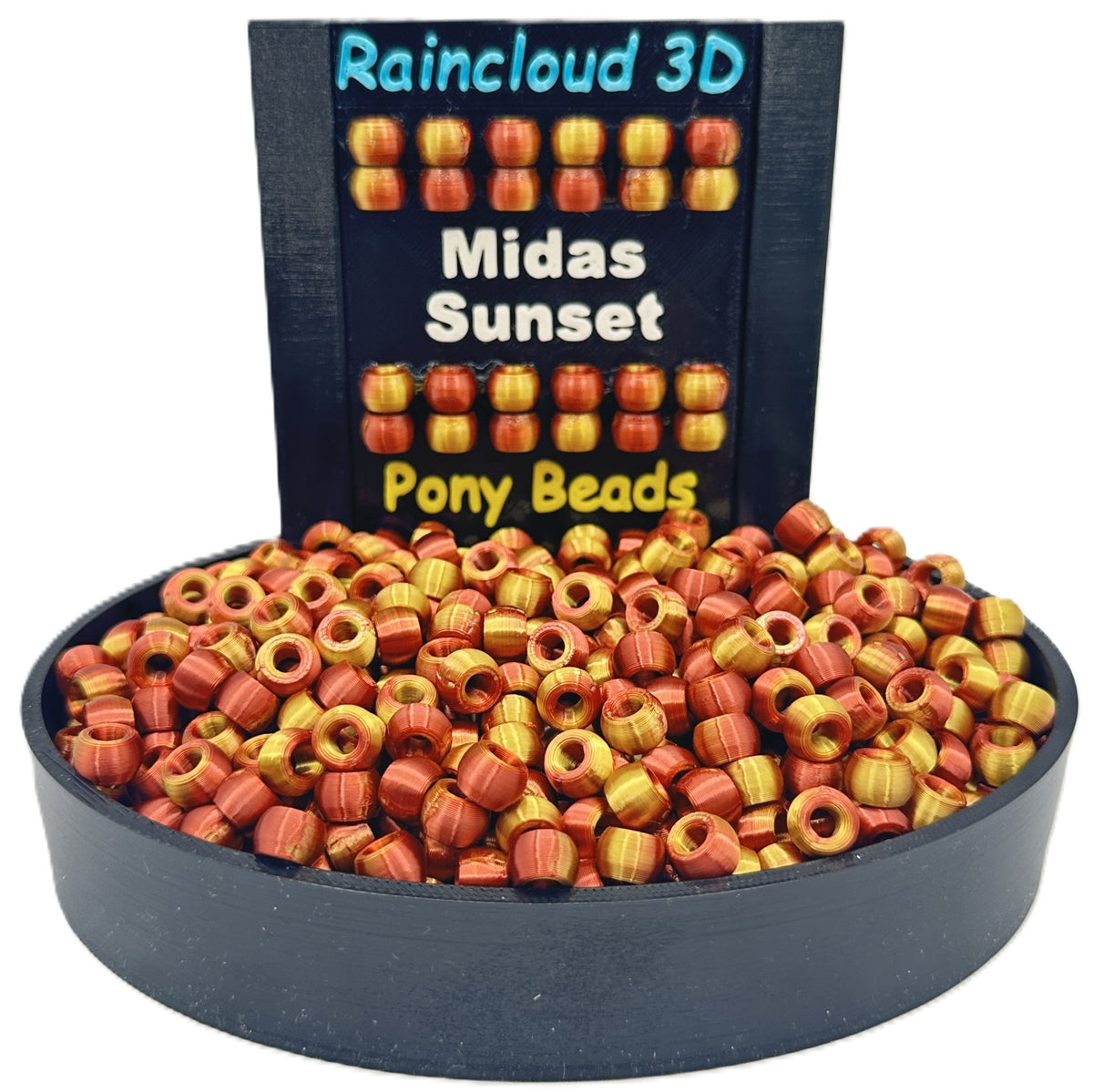 Pony Beads - 9mm x 6mm - Multiple Colors
