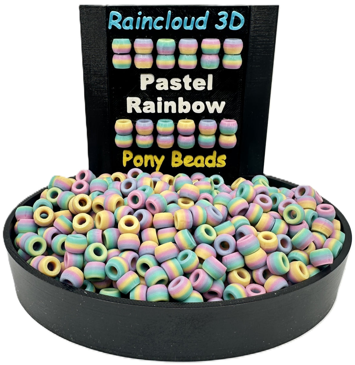 Pony Beads - 9mm x 6mm - Multiple Colors