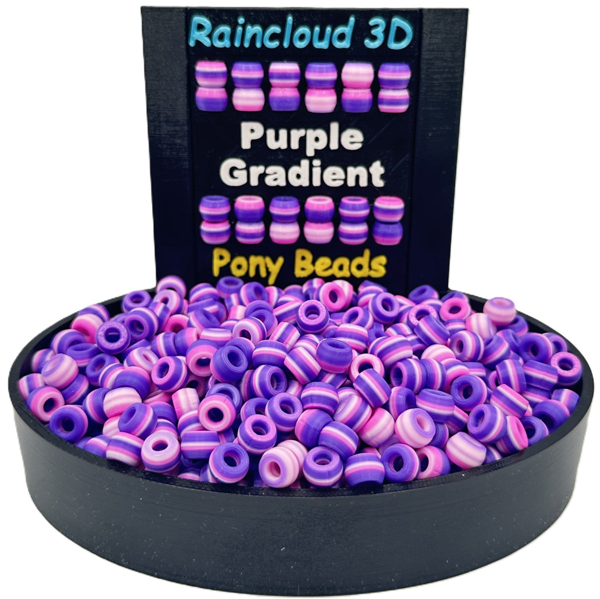 Pony Beads - 9mm x 6mm - Multiple Colors