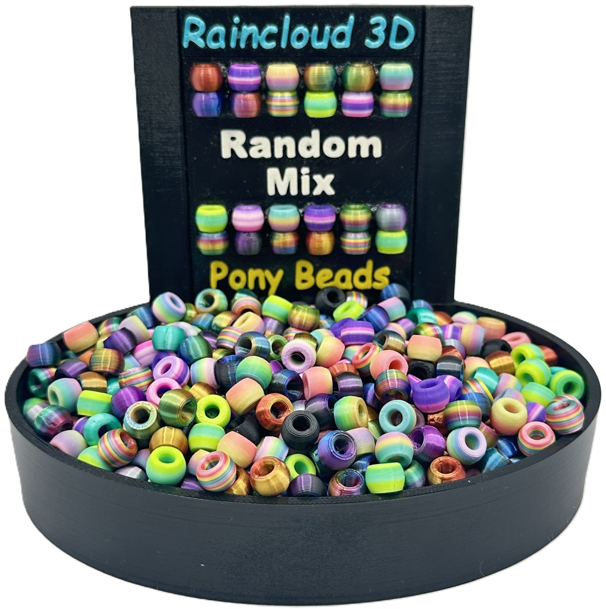 Pony Beads - 9mm x 6mm - Multiple Colors