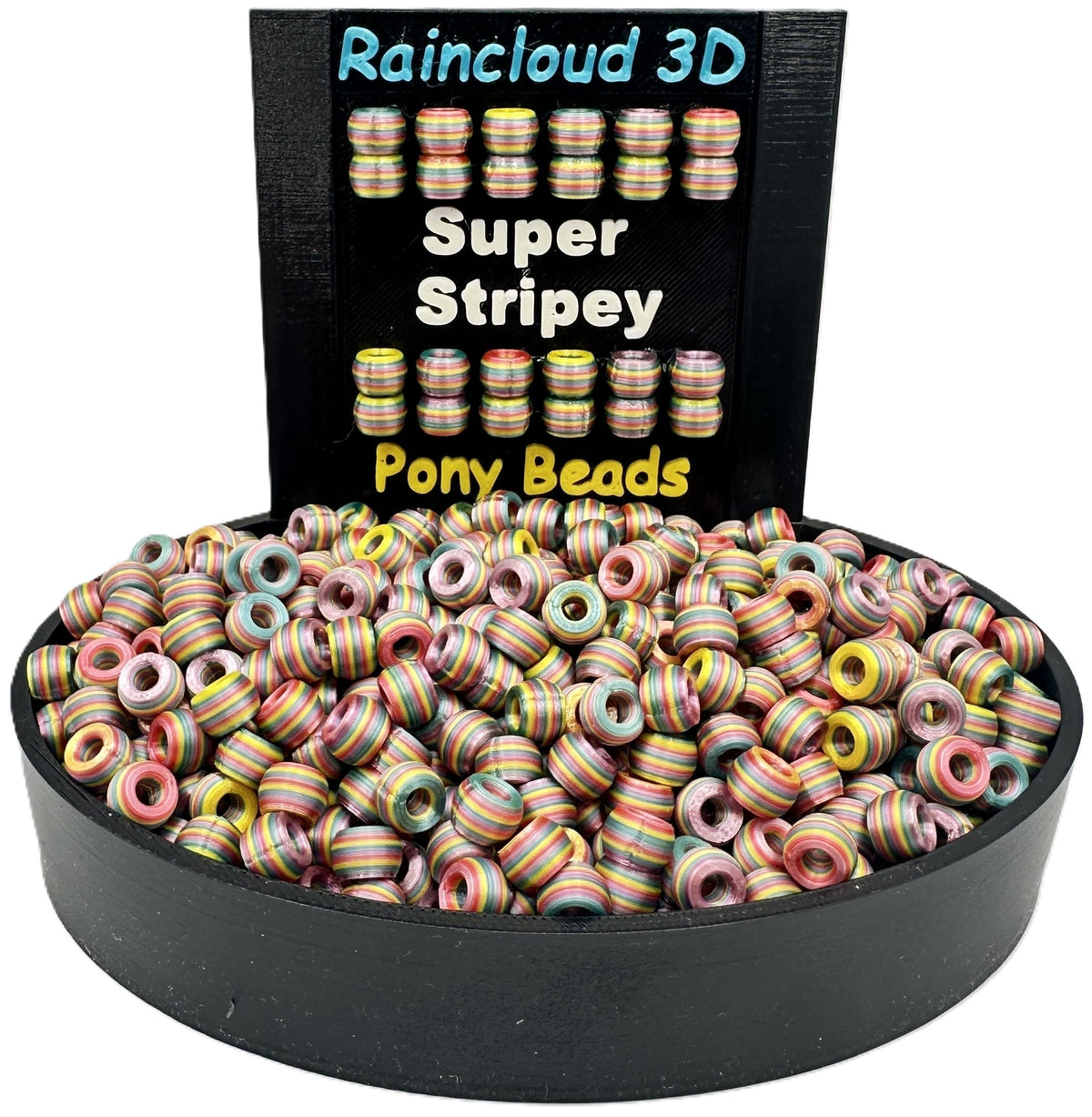 Pony Beads - 9mm x 6mm - Multiple Colors